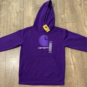 From scheels, carhartt,violet indigo,size L in kids